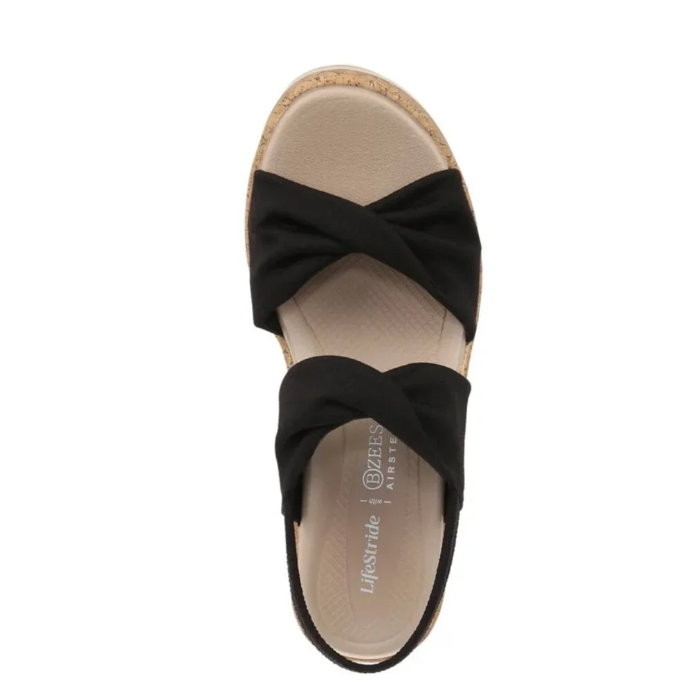 Bzees Women's Riley Slingback Wedge Sandal